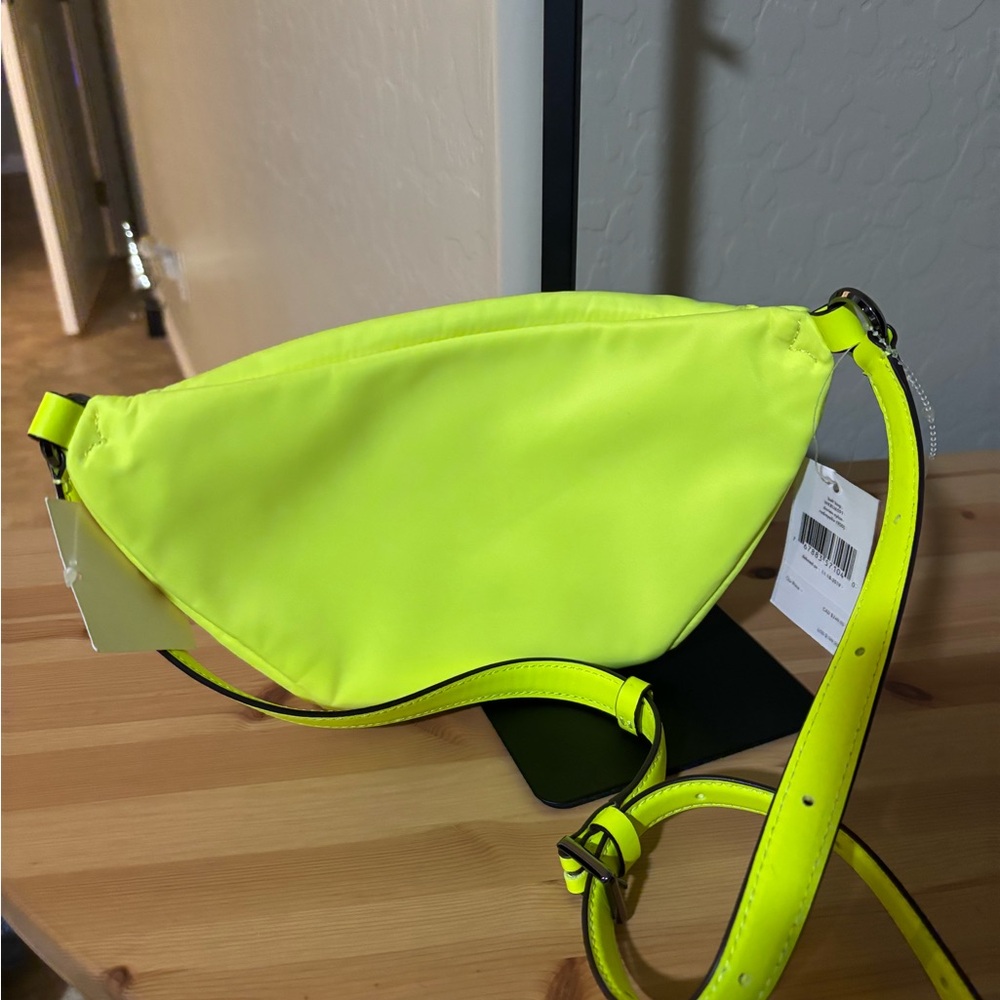 Kate Spade Neon Yellow Nylon Belt Bag Fanny Pack - Picture 3 of 9
